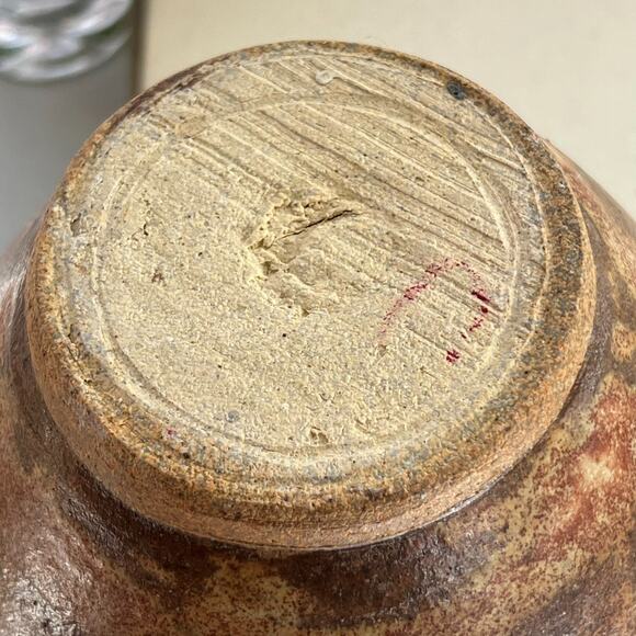 Studio Art Pottery Pot Canister With Lid Large Stoneware Speckled 11" - Picture 5 of 8